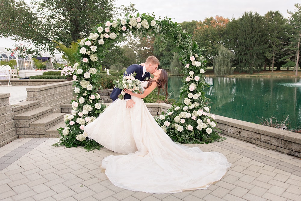 Lauren and James at Windows on the Water at Frogbridge