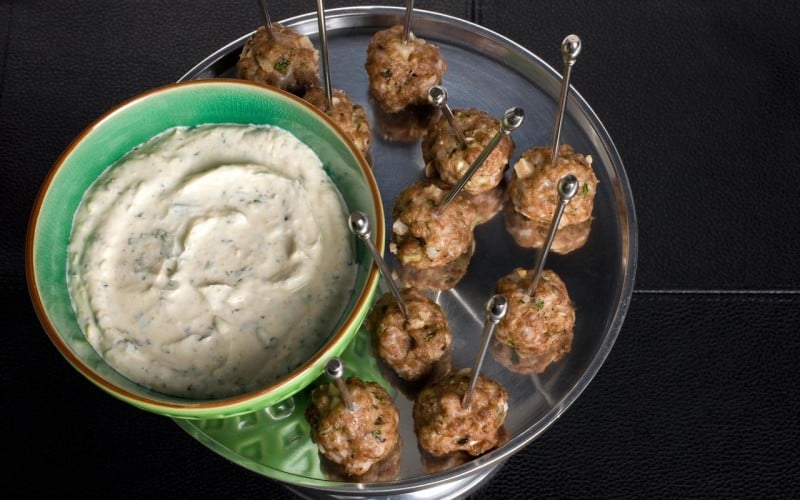 New Jersey Bride—Favorite hors doeuvres: lamb meatballs