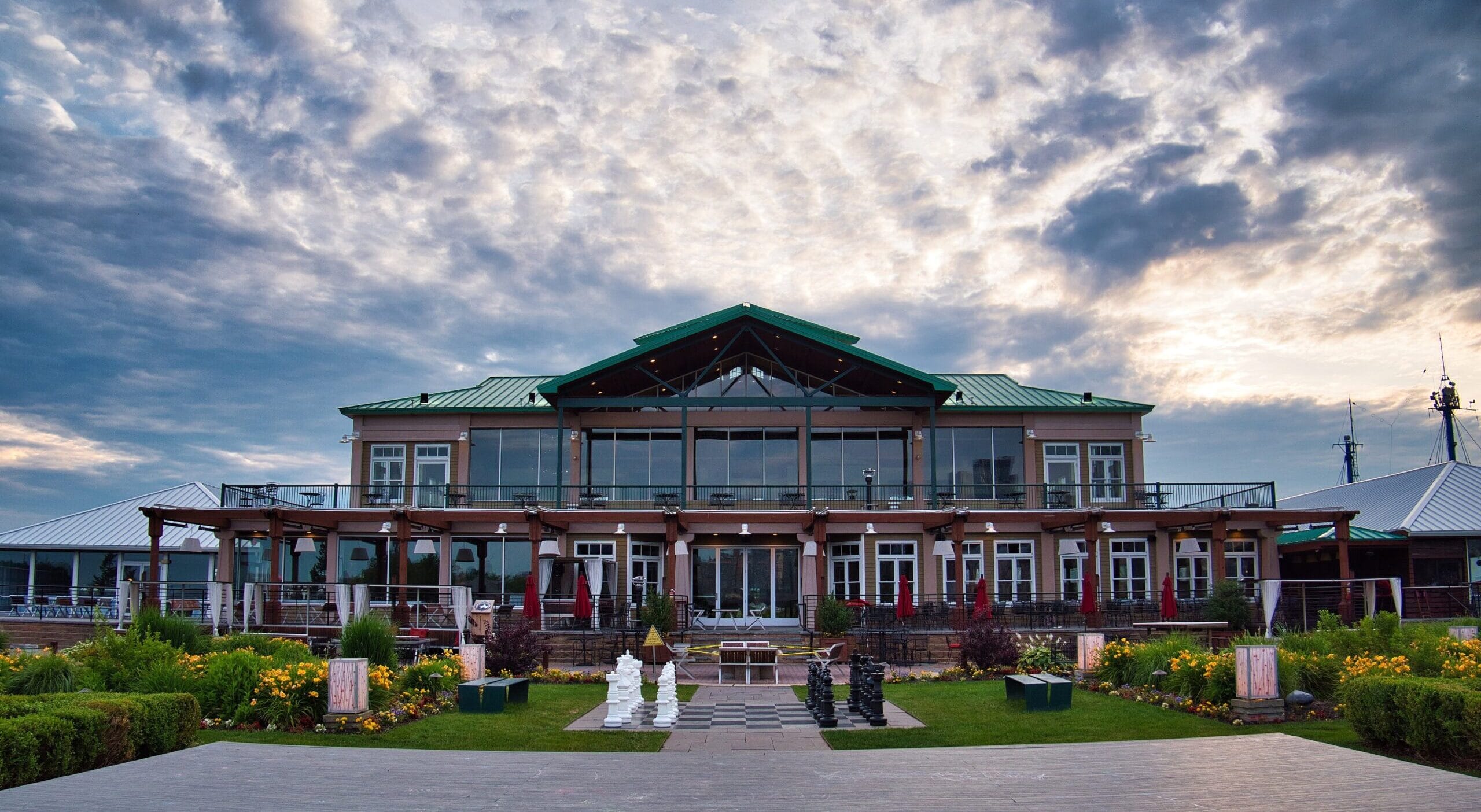 The exterior of Liberty House, a wedding venue in New Jersey.