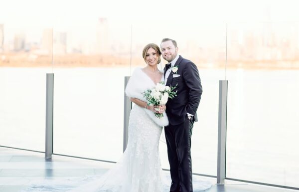 A Luxe Black, White and Gold Wedding Celebration in Jersey City