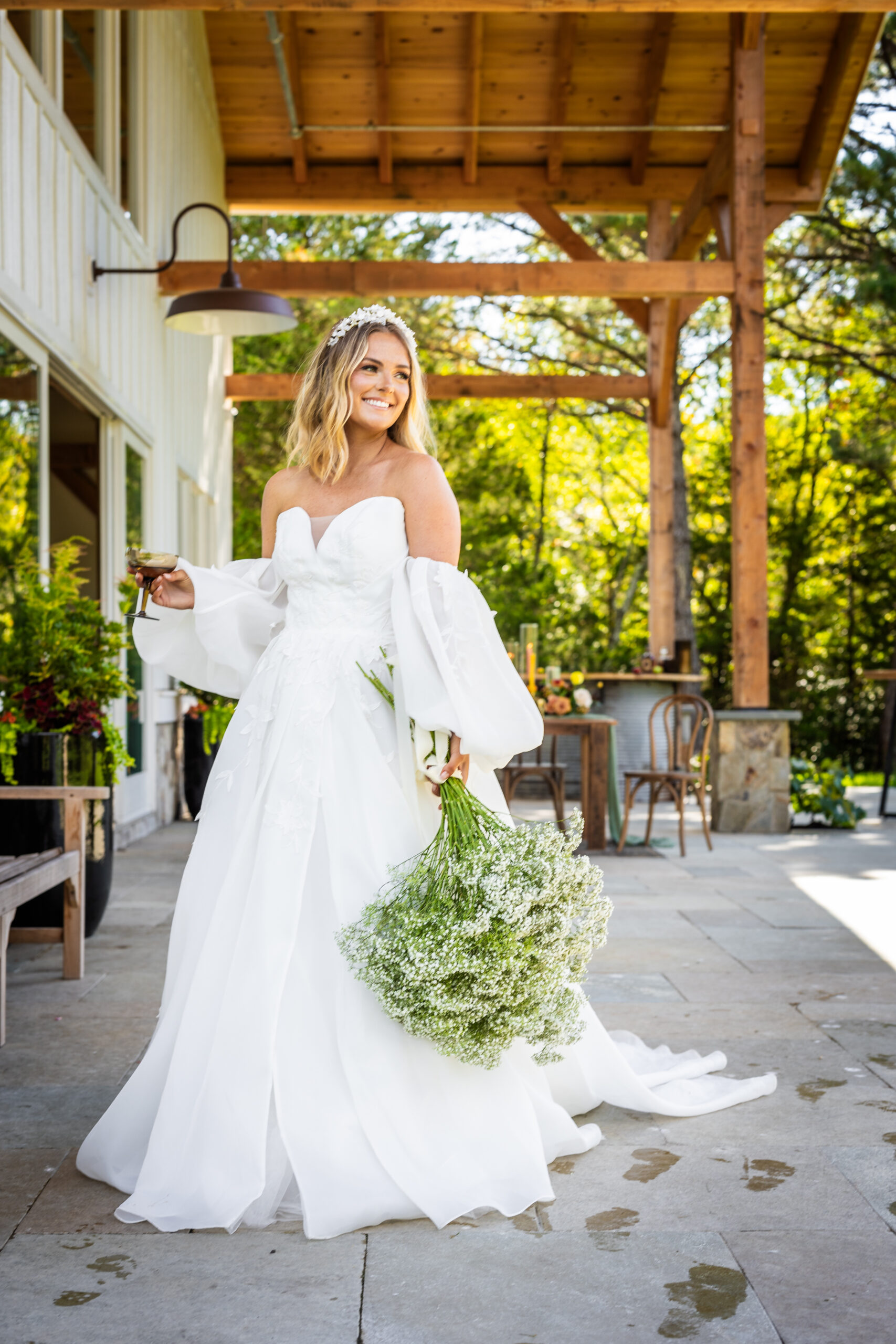 bride at Farm on Main