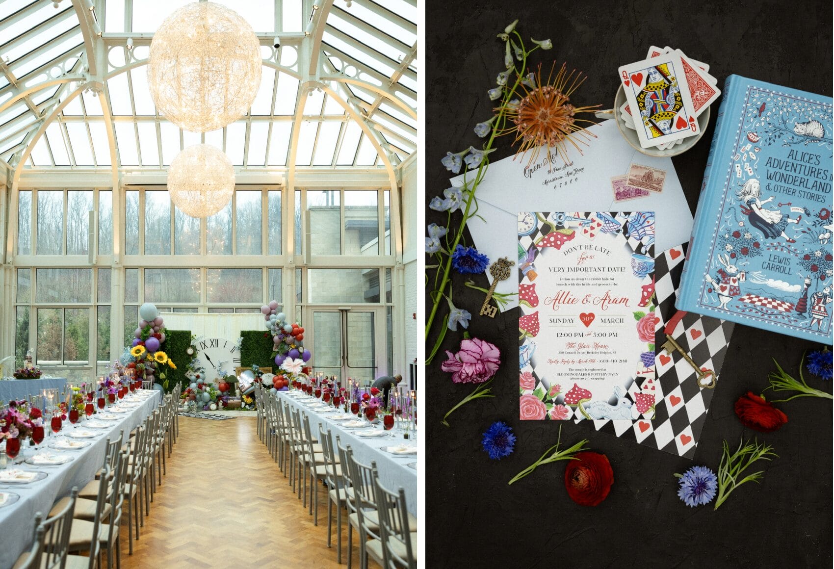 An Alice in Wonderland themed bridal shower.