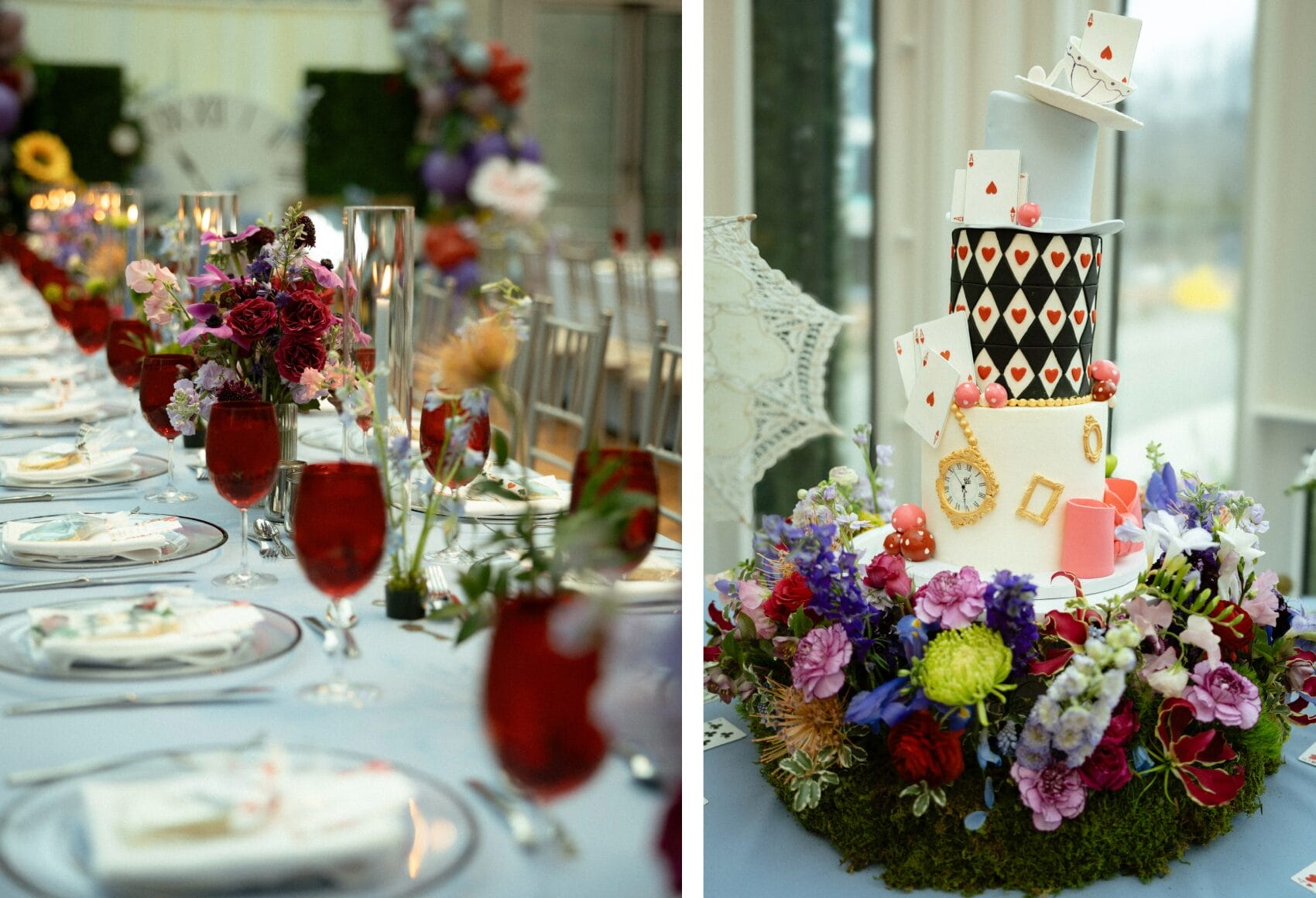 An Alice in Wonderland themed bridal shower.