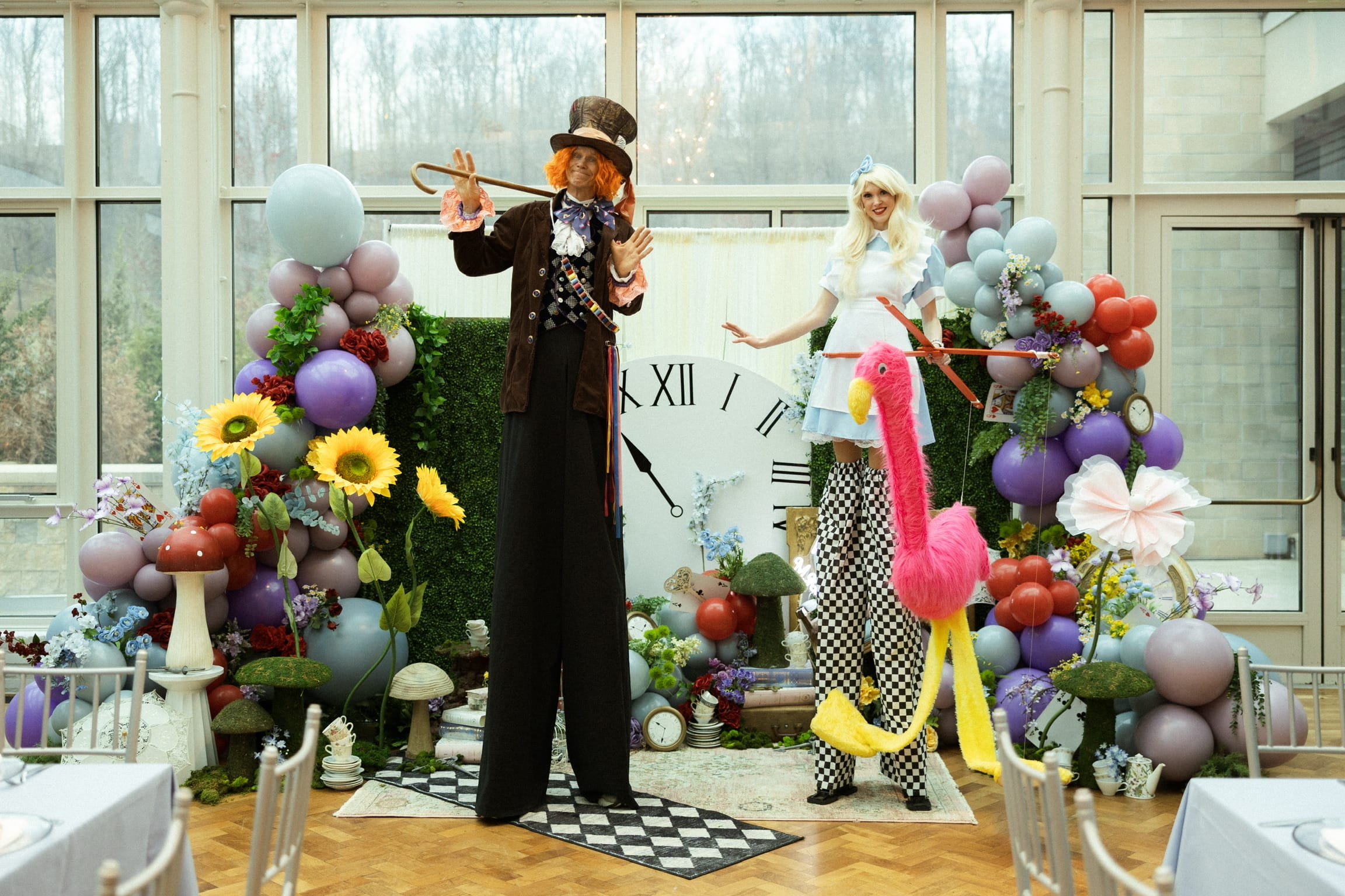 An 'Alice in Wonderland'-themed couples shower that spared no detail.