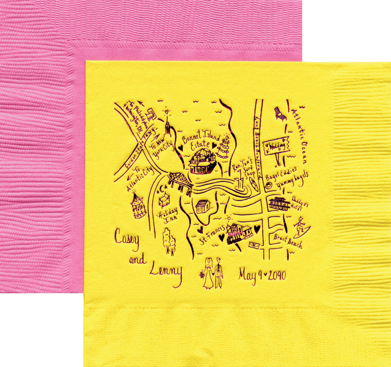 New Jersey Bride  Custom Wedding Maps