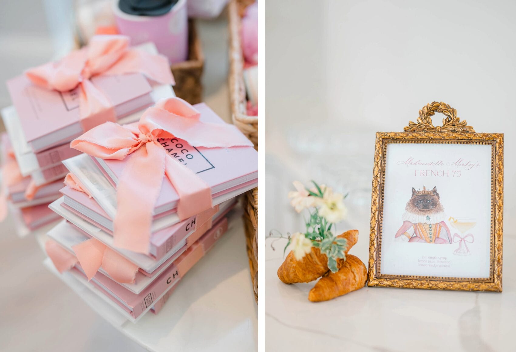 A French-themed bridal shower in Renault Winery’s Champagne Sunroom.