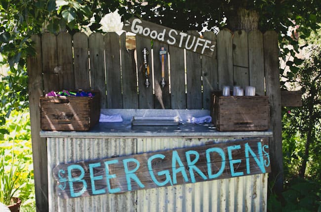 Wedding beer garden.