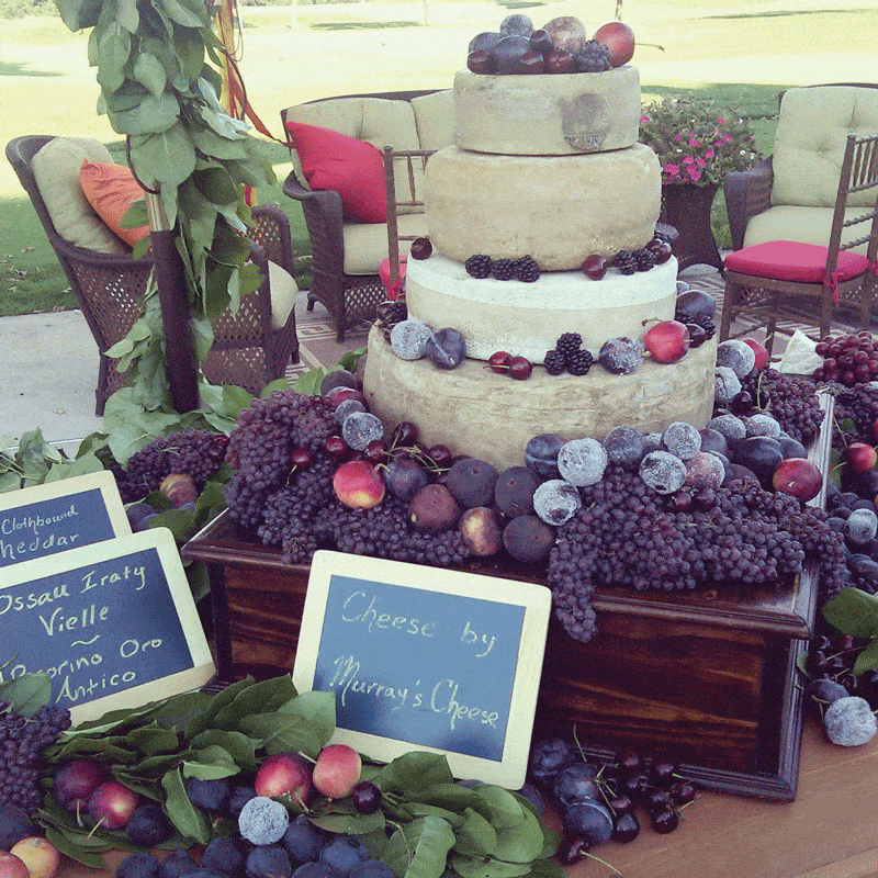 New Jersey Bride—Cheese wheel cake