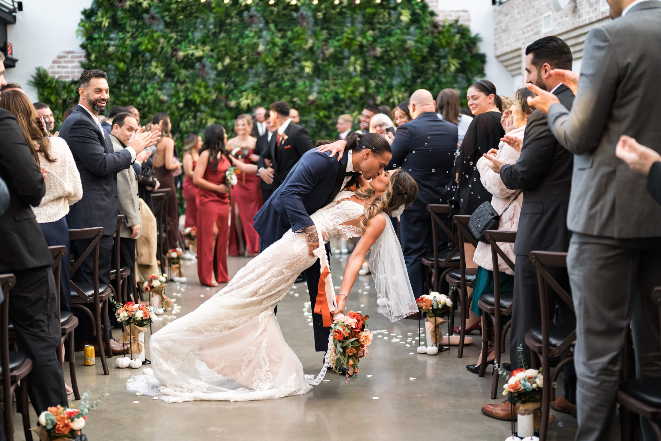 A wedding at Perona Farms, a rustic wedding venue in New Jersey.