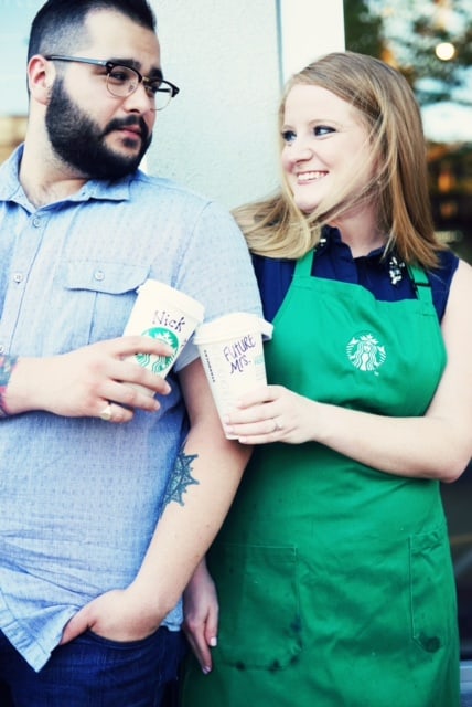 New Jersey Bride Courtney Nick Starbucks Lovers Proposal