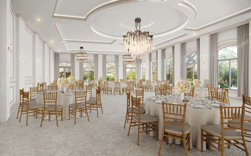 Inside the ballroom at the Chateau Grande Hotel.