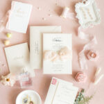 Beautiful Shades of Ivory, Blush, Dusty Blue and Gold at This Ryland Inn Wedding