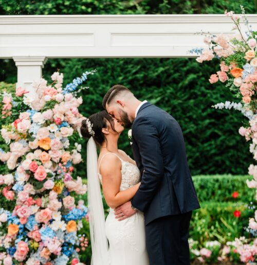 The wedding of Bright Florals Created ‘Bridgerton’ Vibes at This Wedding