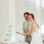 The wedding of Lake Views and a Breakfast Sandwich To-Go Station at This Fall Shore Wedding Gallery 3
