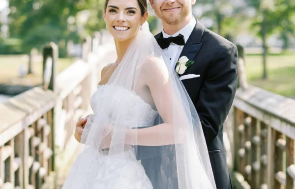 Pops of Hot Pink Completed This Elegant Wedding at The Shore