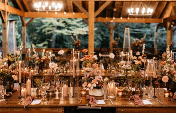 This Wedding Had a Beautiful Outdoor Setting Complete With On-Site Cabins