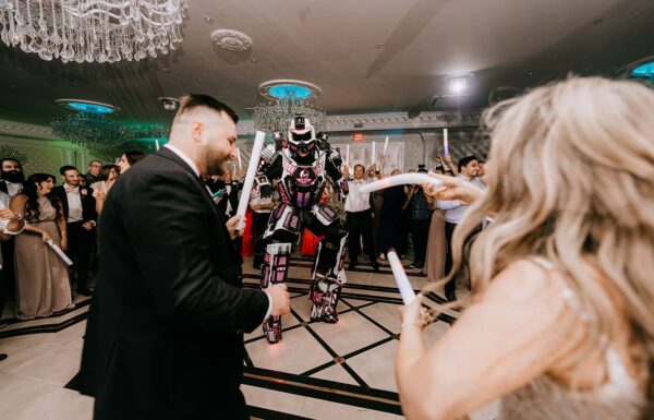 This Couple Made a Very Grand Entrance Into Their Reception