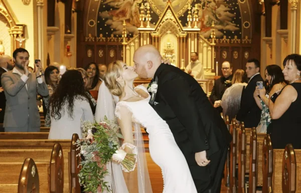 The wedding of A Gothic-Inspired Fall Wedding at Stone House Gallery 8