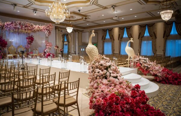 The wedding of A Lavish Hindu Wedding with Vibrant Florals & Acrobatic Performers Gallery 15