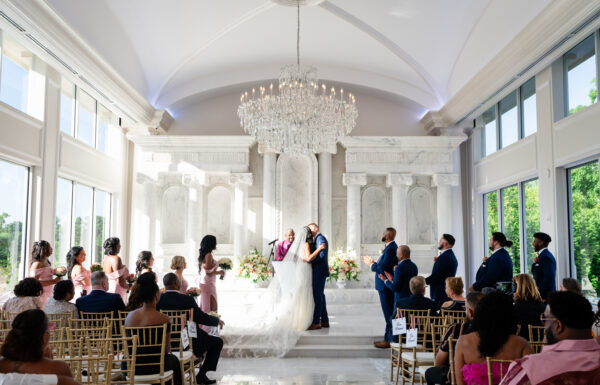A Romantic and Elegant Ballroom Wedding With Blush Florals