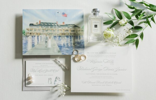 The wedding of This Bay Head Yacht Club Couple Rode Into Their Reception on a Boat Gallery 15