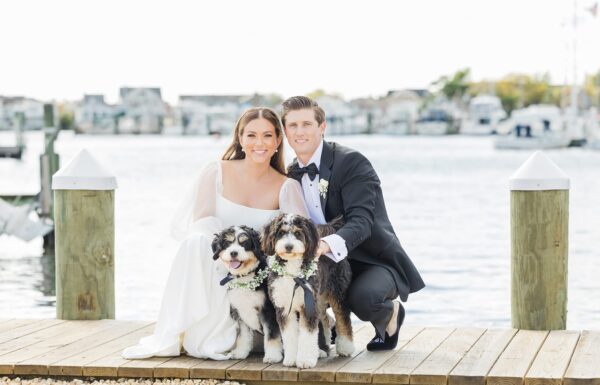The wedding of This Bay Head Yacht Club Couple Rode Into Their Reception on a Boat Gallery 11