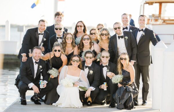 The wedding of This Bay Head Yacht Club Couple Rode Into Their Reception on a Boat Gallery 7