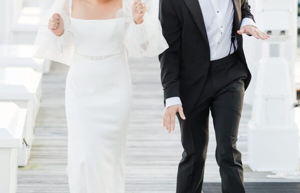 The wedding of This Bay Head Yacht Club Couple Rode Into Their Reception on a Boat Gallery 6