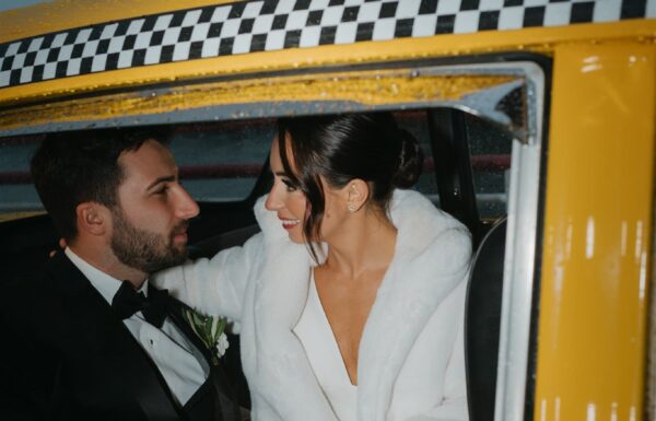 The wedding of A City-Chic Winter Wedding Complete With a Vintage NYC Cab Gallery 4