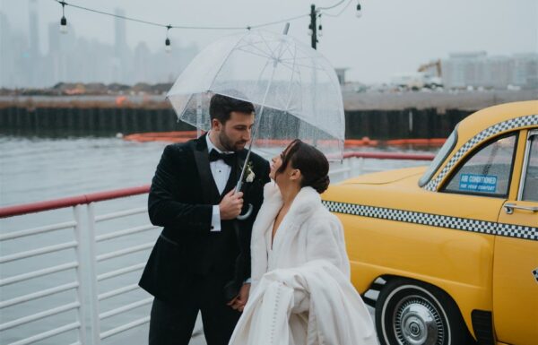 The wedding of A City-Chic Winter Wedding Complete With a Vintage NYC Cab Gallery 2