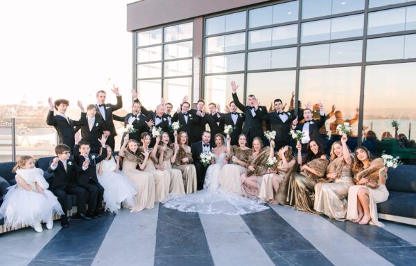 The wedding of A Luxe Black, White and Gold Wedding Celebration in Jersey City Gallery 5