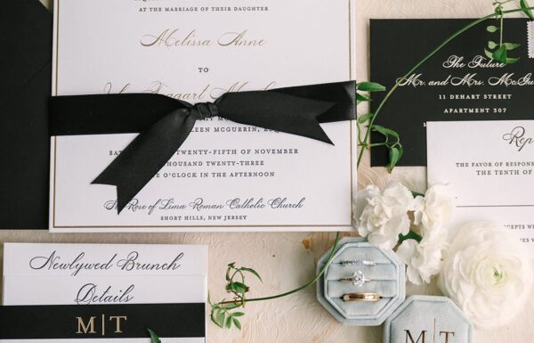 The wedding of A Luxe Black, White and Gold Wedding Celebration in Jersey City Gallery 14