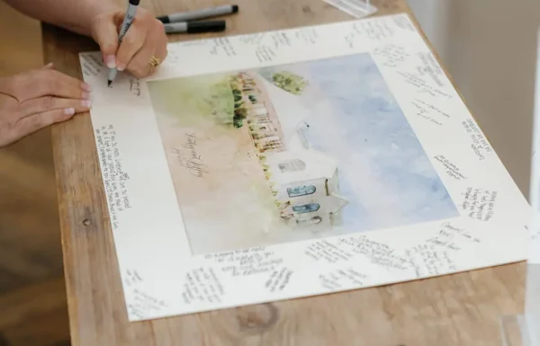 A Garden Party Wedding Complete With a ‘Please Be Seeded’ Seating Chart