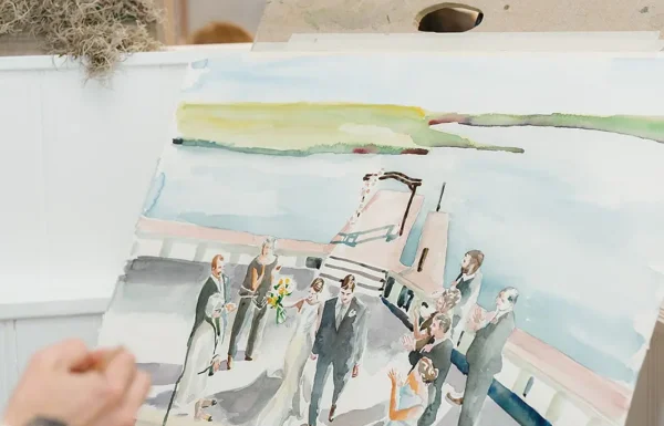 The wedding of A Dreamy Waterfront Wedding With Sunset Details Gallery 1