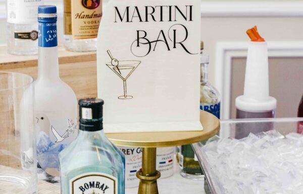 Modern Glamour Plus a Martini Bar on This Big Day