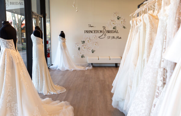 Dresses, Suits & Attire Category Vendor princetonbridal Interior of princeton bridal showcasing bridal gowns