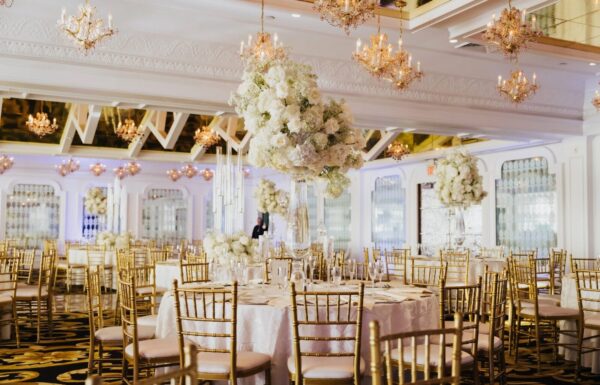 The wedding of A Timeless Black and White Palette Plus Entertainers on Stilts at This Wedding Ballroom wedding at Westmount Country Club in Woodland Park NJ. Gallery 3