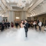 Just One Speech, a Private Cake-Cutting and CO2 Cannons at This Timeless Wedding