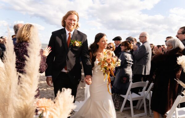 They Worked at The Venue Where They Held Their Boho Beach Fall Wedding