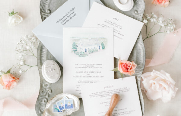 The wedding of A Coastal Wedding Featuring an Oyster Shell Seating Chart Gallery 16