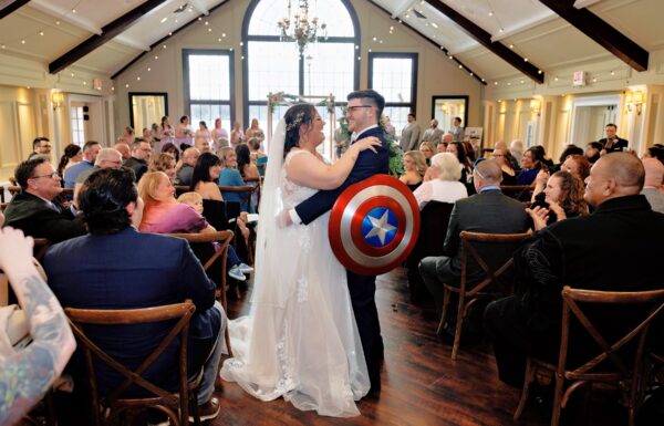 This Couple Had a Marvel-Themed Wedding—Complete With a Captain America Shield