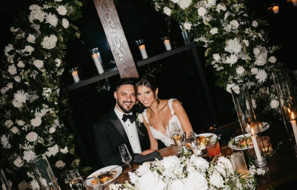 A Modern-Rustic Wedding With a Black, White and Gold Color Scheme