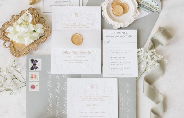 A Waterfront Wedding Focused on Friendship With White, Pink & Blue Florals