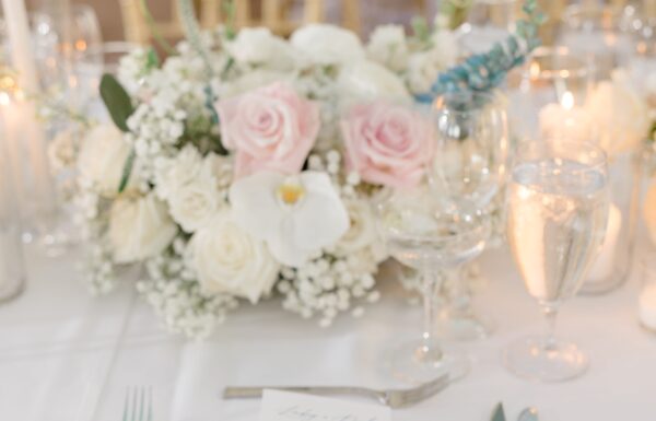 A Waterfront Wedding Focused on Friendship With White, Pink & Blue Florals