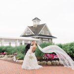 A Waterfront Wedding Focused on Friendship With White, Pink & Blue Florals