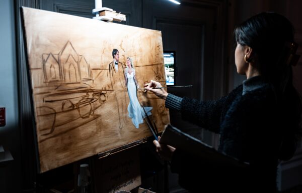 An Elegant Winter Wedding Complete With a Fireworks Show