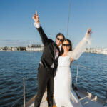 The wedding of This Bay Head Yacht Club Couple Rode Into Their Reception on a Boat Gallery 1