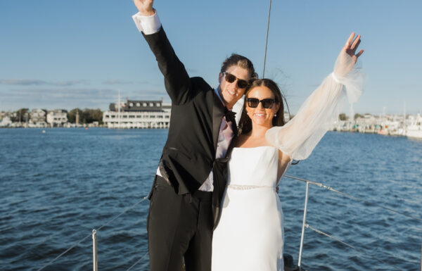 The wedding of This Bay Head Yacht Club Couple Rode Into Their Reception on a Boat Gallery 0