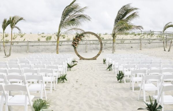 Palm Trees and Tiki Bars Created a Tropical Style Wedding at the Shore