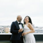 A Rooftop Wedding Overlooking the Ocean